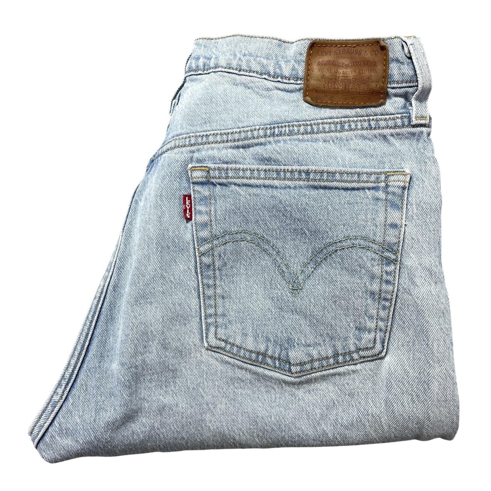 Levis 501S Skinny Jeans Womens 30x28 Blue Light Wash Slim Stretch Denim Pants